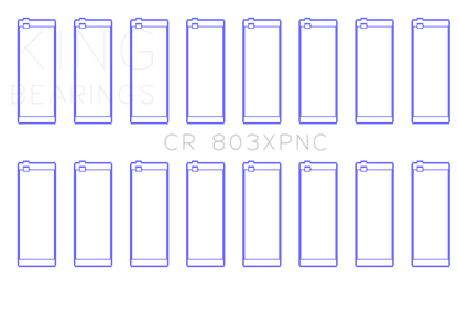 King Engine Bearings King Chevrolet SBC 265CI/283CI/327CI (Size 010) Connecting Rod Bearing Set of 8 CR803XPNC010 CR803XPNC010 Photo - Primary