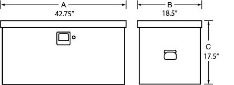 Tradesman Steel Job Site Box/Chest (Light Duty/Large) (42.75in.) - Black 78048 78048 User 1