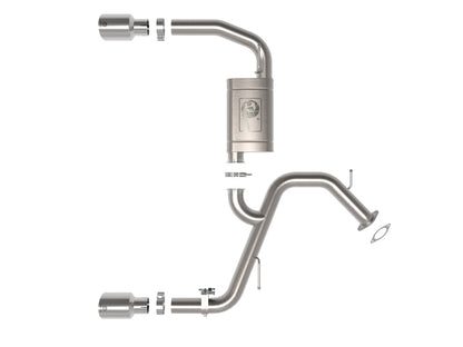 aFe Takeda 22-23 Hyundai Elantra N L4-2.0L (t) 3in 304 SS Axle-Back Exhaust w/ Polished Tips 49-37027-P 49-37027-P Photo - Unmounted