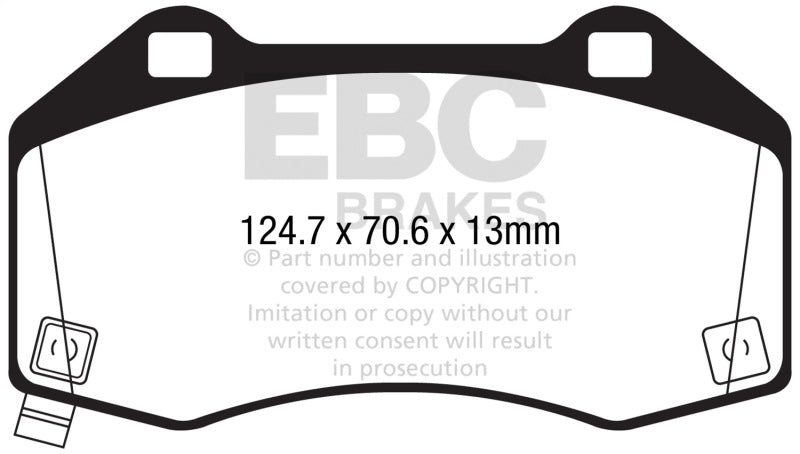EBC 2017+ Fiat 124 Spider 1.4L Turbo Abarth Redstuff Front Brake Pads DP32286C DP32286C Photo - Primary