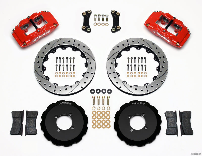 Wilwood FSLI4 Front Hat Kit 13.00in Drilled Red 2003-05 Scion xA xB 140-8335-DR 140-8335-DR Photo - Primary