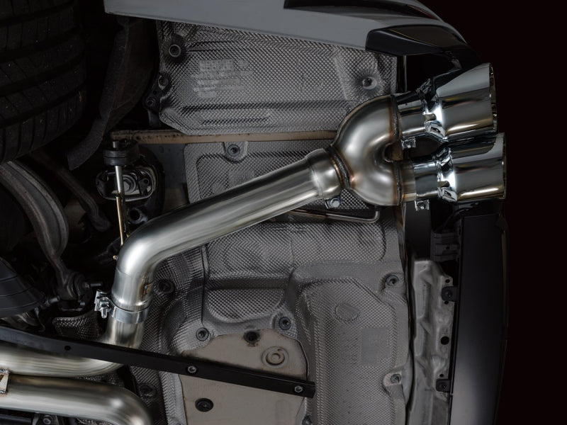 AWE Tuning 19-23 Audi C8 S6/S7 2.9T V6 AWD Track Edition Exhaust - Chrome Silver Tips 3020-42101 3020-42101 Photo - Mounted