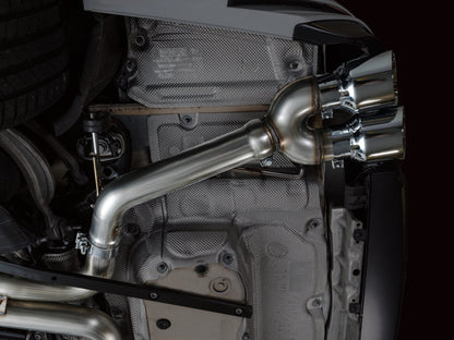 AWE Tuning 19-23 Audi C8 S6/S7 2.9T V6 AWD Track Edition Exhaust - Chrome Silver Tips 3020-42101 3020-42101 Photo - Mounted
