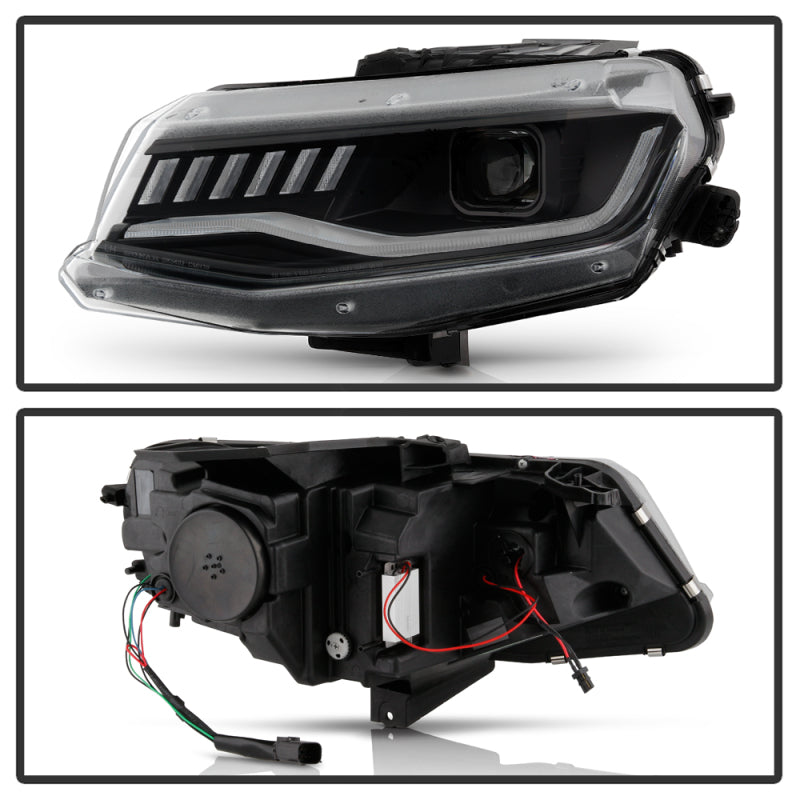 Spyder Chevy Camaro 16-18 HID Model Full LED Headlights Black PRO-YD-CCAM16HIDAP-SEQ-BK 5087355 5087355 User 1