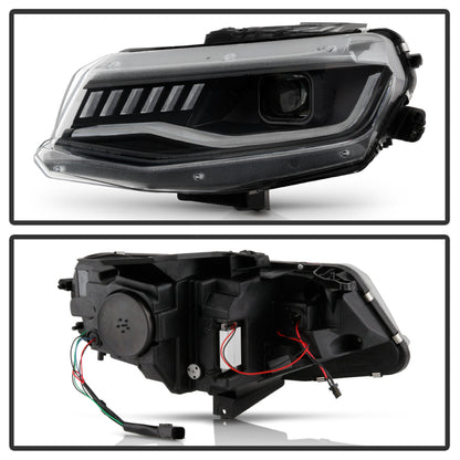 Spyder Chevy Camaro 16-18 HID Model Full LED Headlights Black PRO-YD-CCAM16HIDAP-SEQ-BK 5087355 5087355 User 1