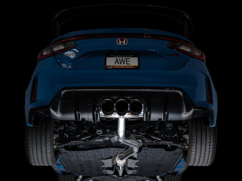 AWE Tuning 2023 Honda Civic Type R FL5 Track Edition Exhaust w/ Triple Diamond Black Tips 3020-53287 3020-53287 Photo - Mounted