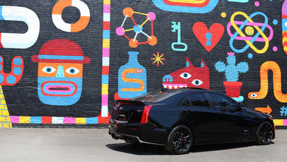 Corsa Performance 16-18 Cadillac ATS 3.6T 4in Inlet / 4in Outlet Twin Black Tip 14479BLK Photo - Mounted