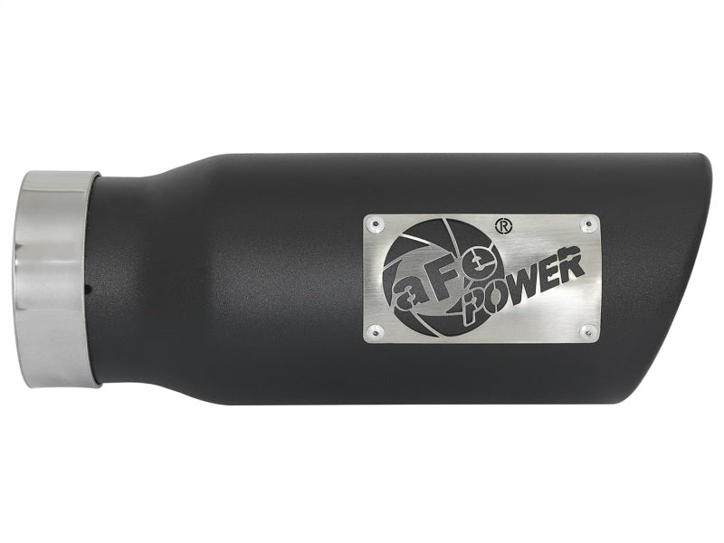 aFe MACH Force-Xp 4" 409 Stainless Steel Exhaust Tip Black 3-1/2in In 49T35451-B12 Photo - Unmounted