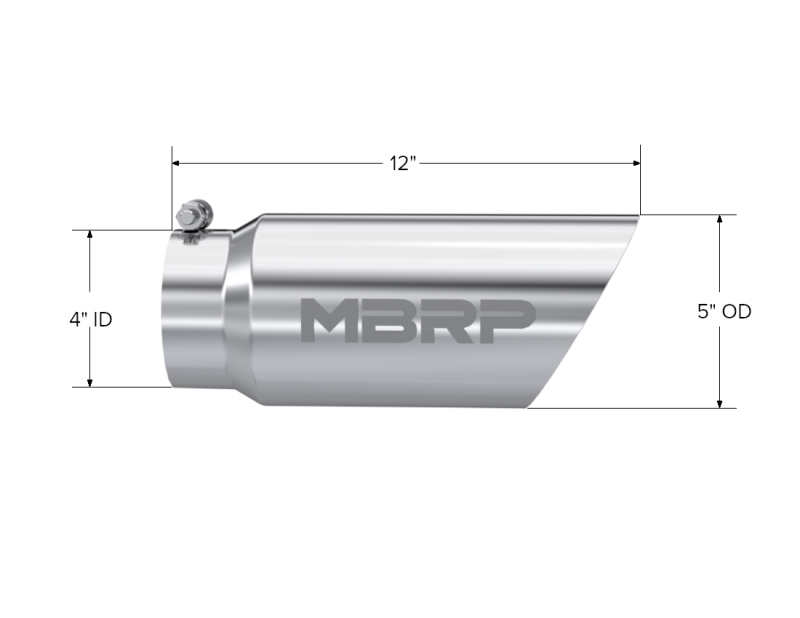 MBRP Tip 5in O.D. Dual Wall A ngled  4in inlet MBRT5053 T5053 Photo - Close Up