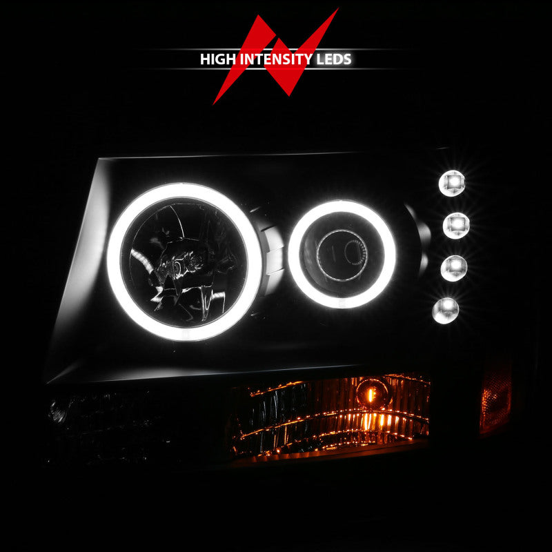 Anzo 2007-2013 Chevrolet Avalanche Projector Headlights w/ Halo Black(CCFL) 111109 User 6