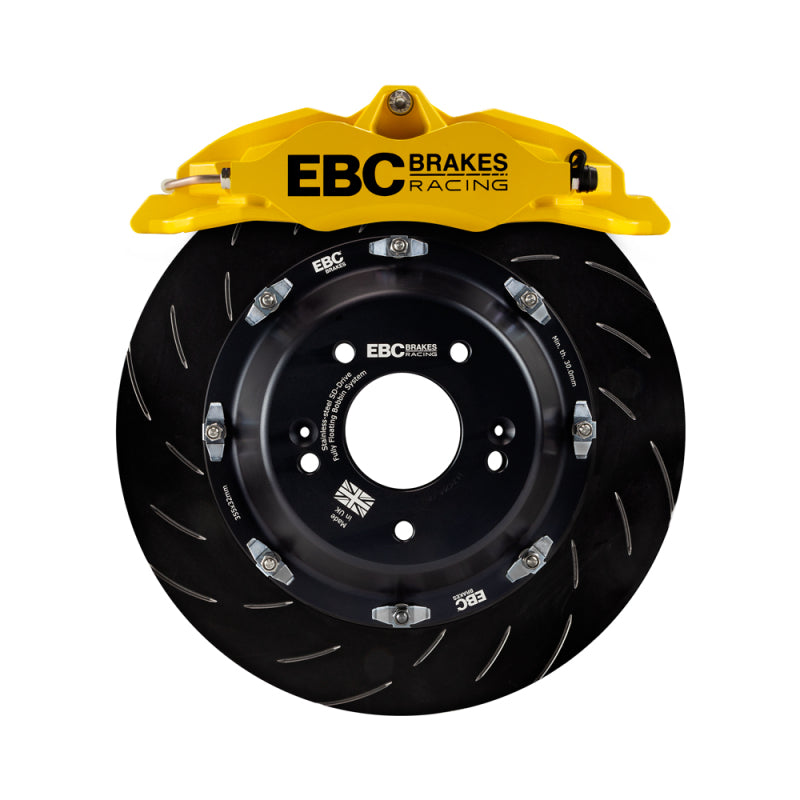 EBC Racing 11-18 Ford Focus ST (Mk3) Yellow Apollo-4 Calipers 355mm Rotors Front Big Brake Kit BBK012YEL-1