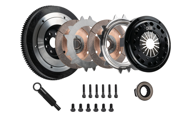 DKM Clutch VW Beetle/Golf/GTI/Jetta/Passat 1.8/2.0L 5-Spd Ceramic Twin Disc MR Clutch Kit w/Flywheel MR-034-041 MR-034-041 Photo - Primary