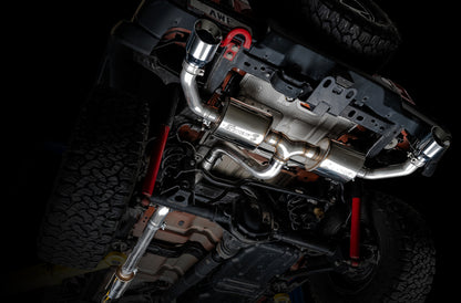 AWE Tuning 2018+ Jeep Wrangler JL/JLU Tread Edition Axle-Back Dual Exhaust - Chrome Silver Tips 3015-32001 3015-32001 Photo - Mounted