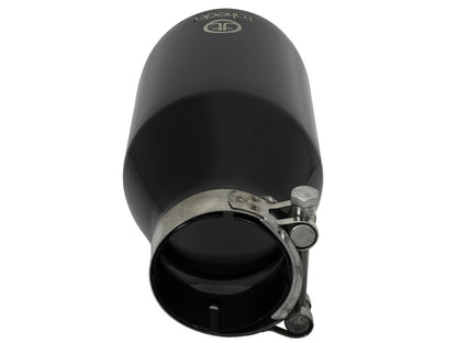 aFe Exhaust Tip Black MACH Force-Xp 409 Stainless Steel 2-1/2in Inlet x 4 49T25454-B09 Photo - Unmounted