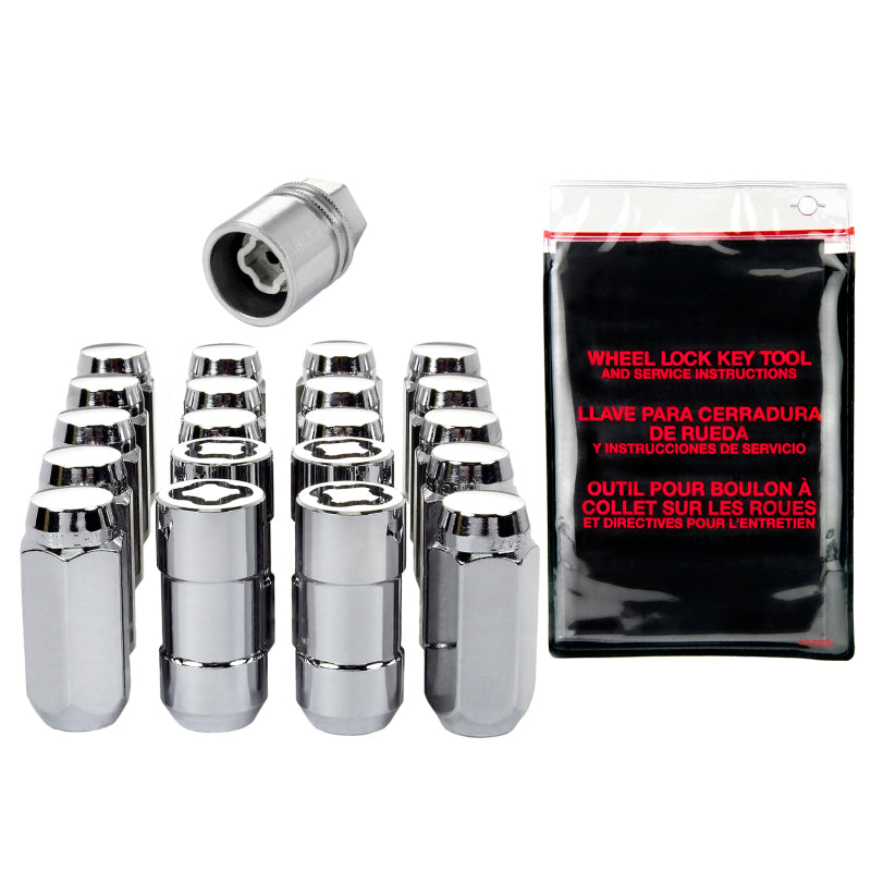 McGard 5 Lug Hex Install Kit w/Locks (Cone Seat Nut) 9/16-18 / 13/16 Hex / 1.75in. L - Chrome 84523 84523 Photo - out of package