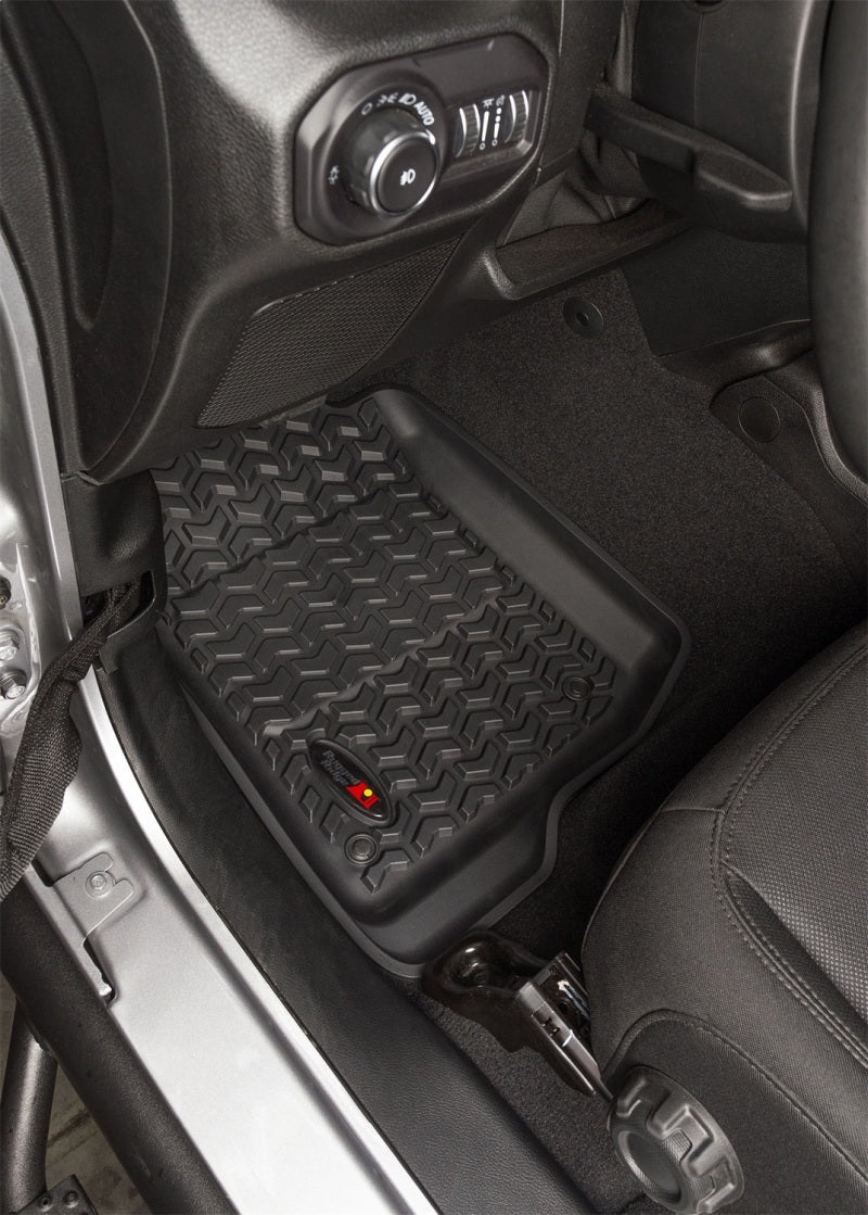 Rugged Ridge All Terrain Floor Liner,Front Pair,Black;18-18 Jeep Wrangler JL/JLU 12920.36 Photo - Mounted