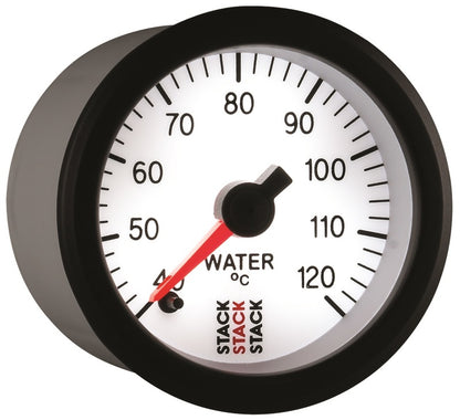 Autometer Stack 52mm 40-120 Deg C 1/8in NPTF Male Pro Stepper Motor Water Temp Gauge - White ST3357 ST3357 User 6