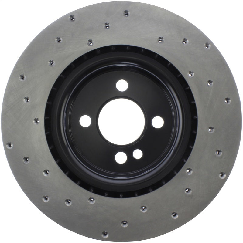 StopTech Sport Cross Drilled Brake Rotor - Front Right 128.34114L 128.34114L Photo - Unmounted