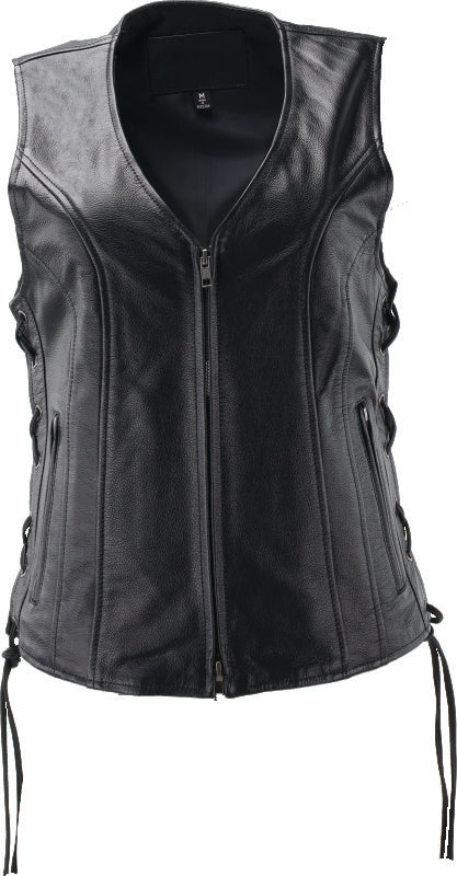 Kuryakyn Leather By River Road Sapphire Leather Vest Black Womens - Small 094444 094444 Photo - Primary
