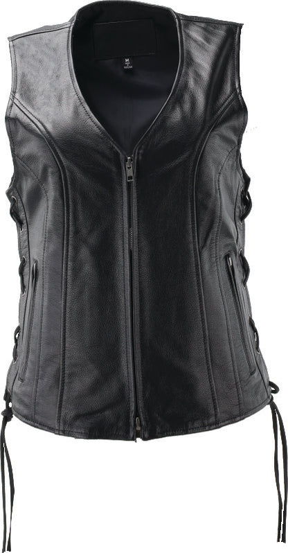 Kuryakyn Leather By River Road Sapphire Leather Vest Black Womens - Small 094444 094444 Photo - Primary