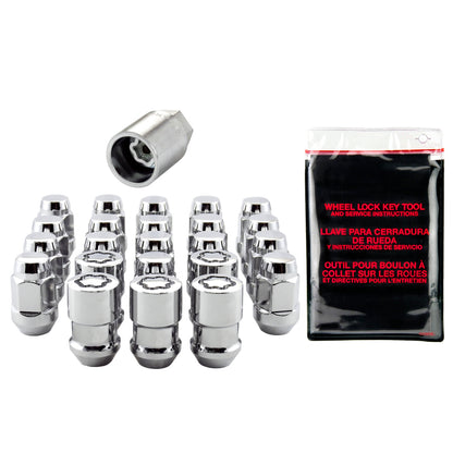 McGard Jeep Wrangler Install Kit (Cone / Bulge) 1/2-20 / 3/4 Hex / (18 Lug Nuts / 5 Locks) - Chrome 84563 84563 Photo - Primary