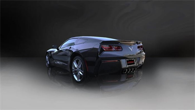 Corsa Performance 2014 Chevy Corvette C7 Coupe 6.2L V8 AT/MT 2.75" Valve-Back Dual Rear 14762BLK Photo - Mounted