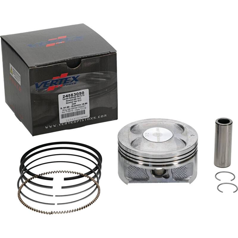 Vertex Pistons Vertex Piston 2011 Can-Am Commander 800 800cc +0.50mm Oversized Cast Replica Piston Kit 24563050 24563050 Photo - Primary