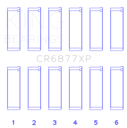 King Engine Bearings BMW S54B32 3.2L (Size STDX) Connecting Rod Bearing Set CR6877XPSTDX CR6877XPSTDX Photo - Primary