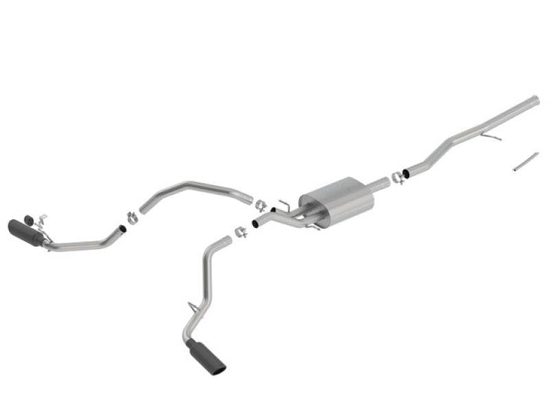 Borla 14-18 Chevrolet Silverado 1500 5.3L V8 AT/MT 4DR CC ATAK Catback Exhaust w/Black Chrome Tips 140549BC 140549BC Photo - Primary