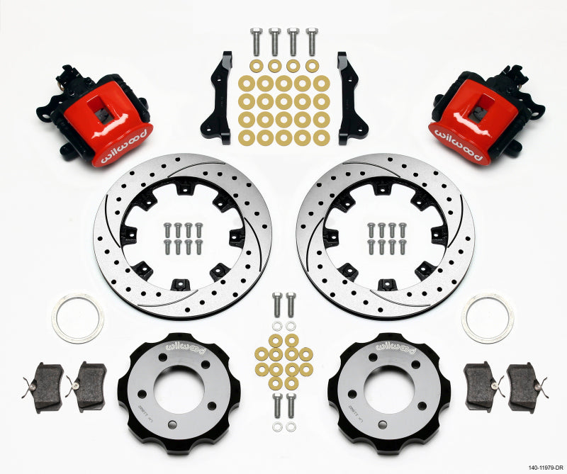 Wilwood CPB Rear Kit, 12.19", Drilled, Red, 2006-Up Civic / CRZ 140-11979-DR Photo - Primary