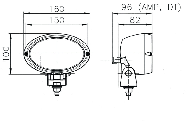Hella Worklight 1Ga H15161001 H15161001 Technical Drawing