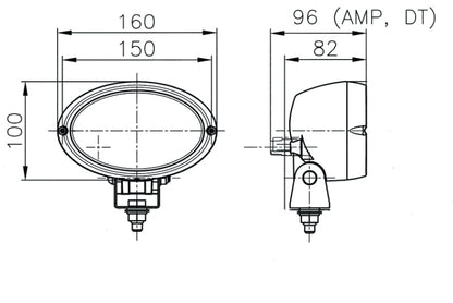 Hella Worklight 1Ga H15161001 H15161001 Technical Drawing