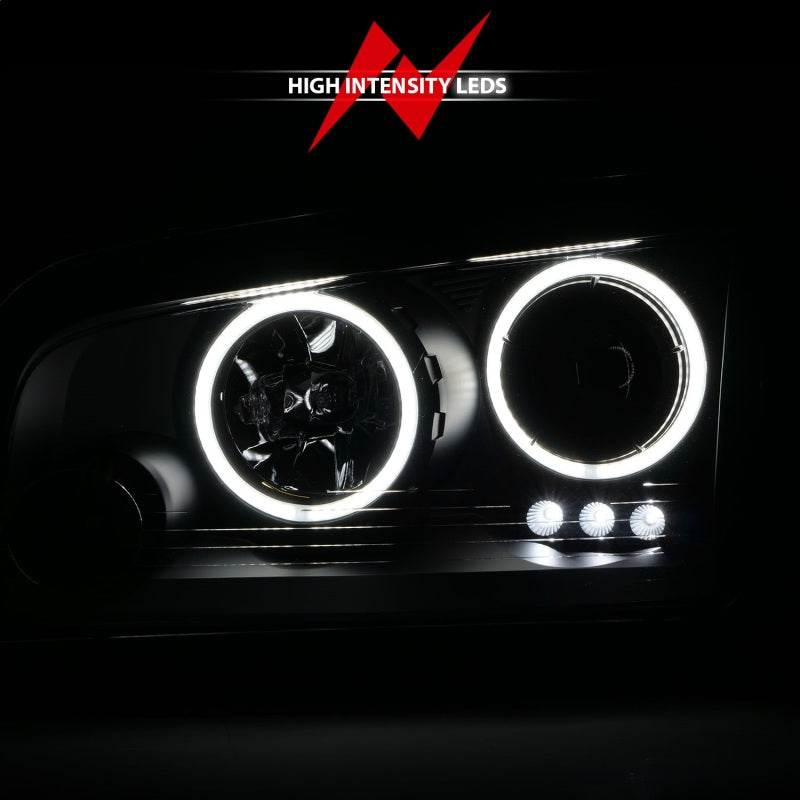 Anzo 2006-2010 Dodge Charger Projector Headlights w/ Halo Chrome (CCFL) 121218 Photo - Unmounted