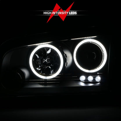 Anzo 2006-2010 Dodge Charger Projector Headlights w/ Halo Chrome (CCFL) 121218 Photo - Unmounted
