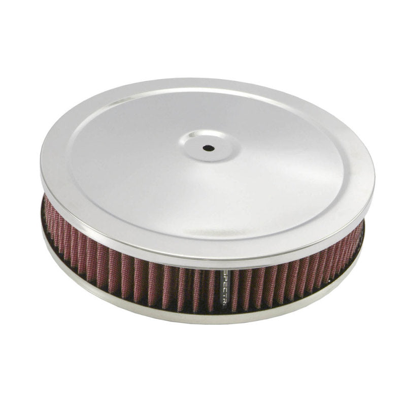 Spectre HPR Round Air Cleaner 9in. X 2in. - Chrome/Red 47708 47708 Photo - Primary