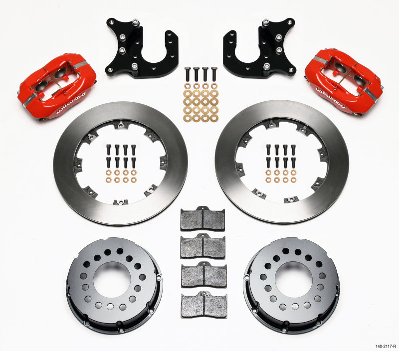 Wilwood Forged Dynalite P/S Rear Kit Red Mopar-Dana 2.36in Offset 140-2117-R 140-2117-R Photo - Primary