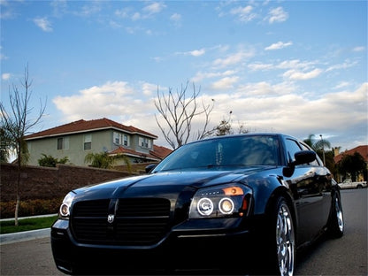 Spyder Dodge Magnum 05-07 Projector Headlights CCFL Halo LED Blk PRO-YD-DMAG05-CCFL-BK 5009852 5009852 Photo - Mounted