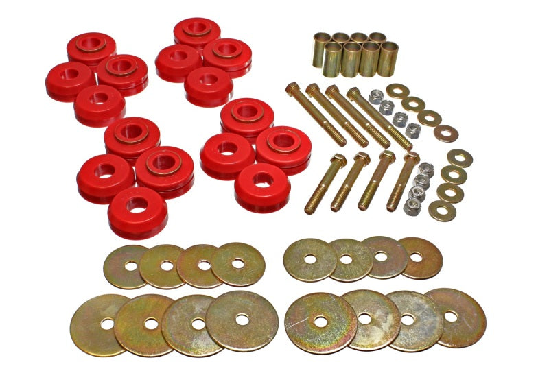 Energy Suspension Body Mount Set Red Ford Bronco Base 1966-1977 4.4110R Photo - Primary