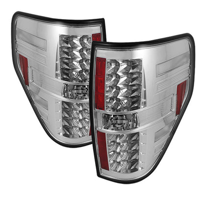 Spyder Ford F150 09-14 LED Tail Lights Chrome ALT-YD-FF15009-LED-C 5008404 5008404 Photo - Primary