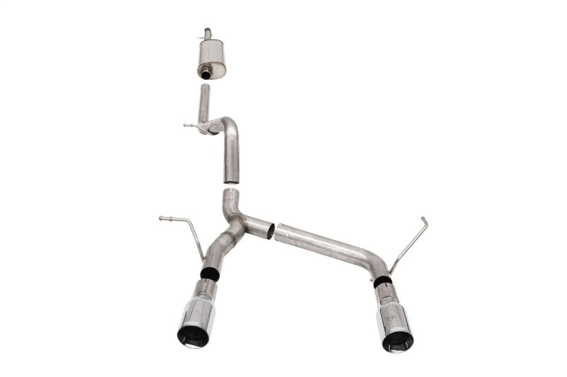 Corsa 07-18 Jeep Wrangler JKU 3.6L Sport 2.75in Cat-Back Exhaust w/ Single 4in Tips 21122 21122 Photo - Primary
