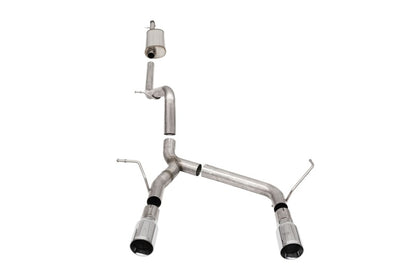 Corsa 07-18 Jeep Wrangler JKU 3.6L Sport 2.75in Cat-Back Exhaust w/ Single 4in Tips 21122 21122 Photo - Primary