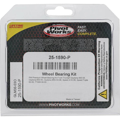 Pivot Works Triumph Wheel Bearing Kit Premium Bearings 25-1590-P 25-1590-P Photo - Primary