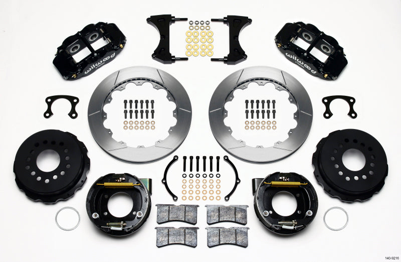Wilwood Narrow Superlite 4R Rear P-Brk Kit 12.88in Small Ford 2.66in Offset 140-9216 140-9216 Photo - Primary
