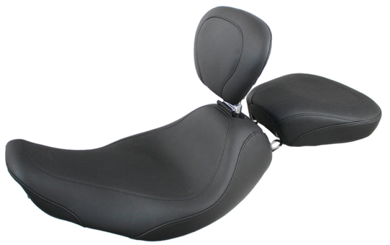 Mustang Motorcycle Mustang 97-07 Harley Rd King, 06-07 Str Glide, 00-05 Eagle Wide Tripper Solo Seat w/DBR - Black 79693 79693 Photo - Primary