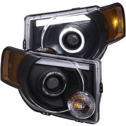 Anzo 2008-2012 Ford Escape Projector Headlights w/ Halo Black 111355 Photo - Primary