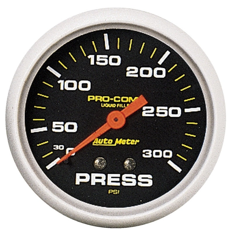 Autometer Gauge, Pressure, 2 5/8", 300psi, Liquid Filled Mech, Pro-Comp 5423 Photo - Primary