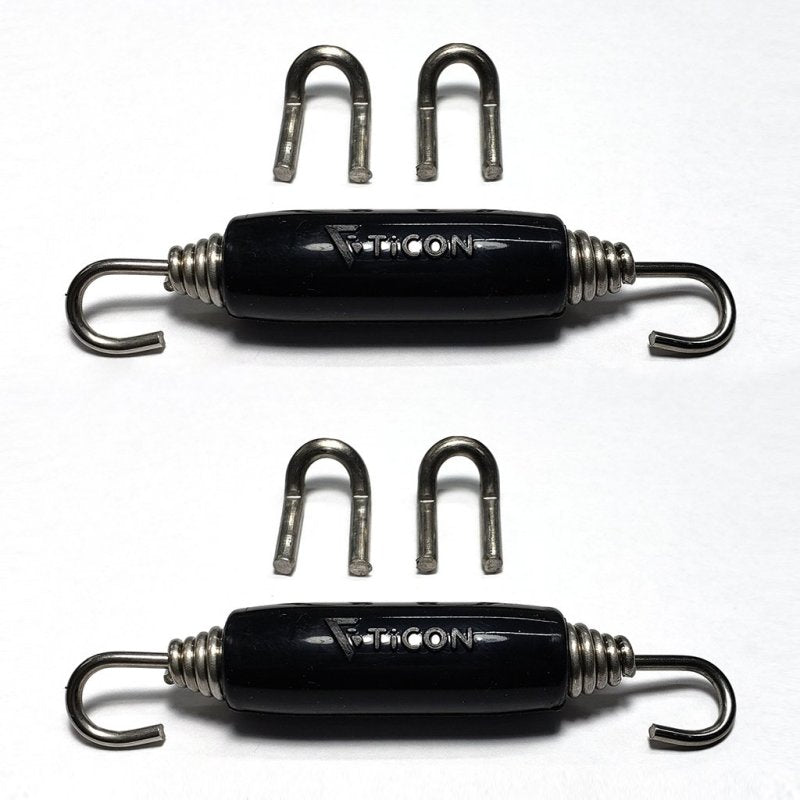 Ticon Industries Black Silicone Titanium Spring Tab and Spring Kit (4 Tabs/2 Springs) - 2 Pack 108-00212-1101 108-00212-1101 Photo - Primary