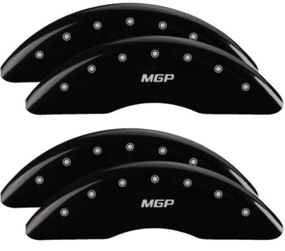 MGP 4 Caliper Covers Engraved Front & Rear 2019+ Ram 2500/3500 Black Finish Silver MGP Logo 55007SMGPBK 55007SMGPBK User 1
