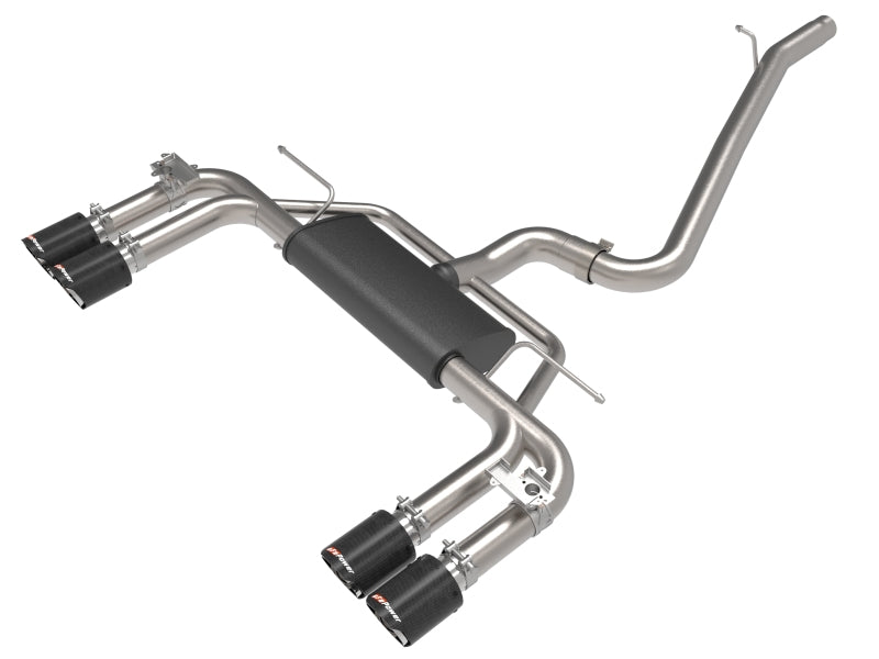 aFe MACHForce XP 3in-2.5in 304SS Exhaust Cat-Back 15-20 Audi S3 L4-2.0L (t) - Carbon Tips 49-36442-C 49-36442-C Photo - Primary
