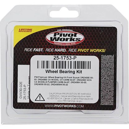 Pivot Works Suzuki Wheel Bearing Kit Premium Bearings 25-1753-P 25-1753-P Photo - Primary